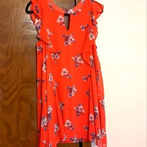 Bright red with a little coral hint dress
